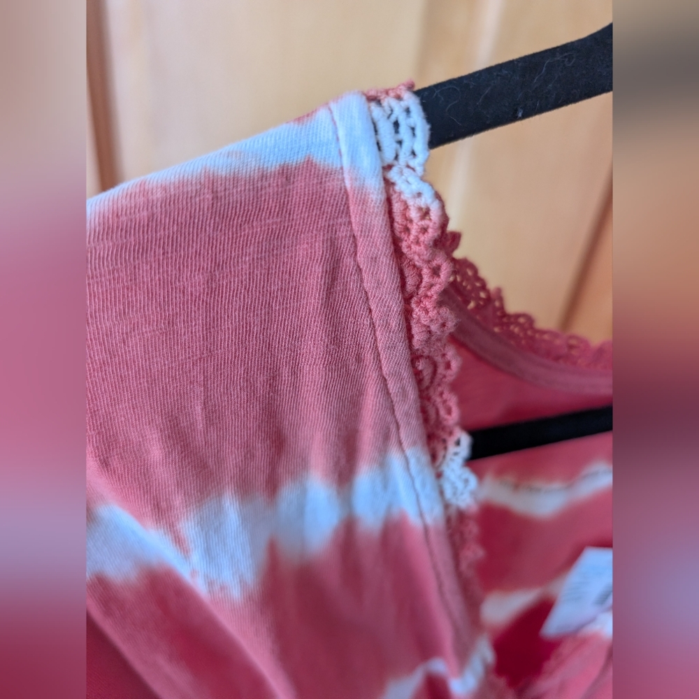 Maurices Coral and White Boho Blouse - Picture 3 of 6